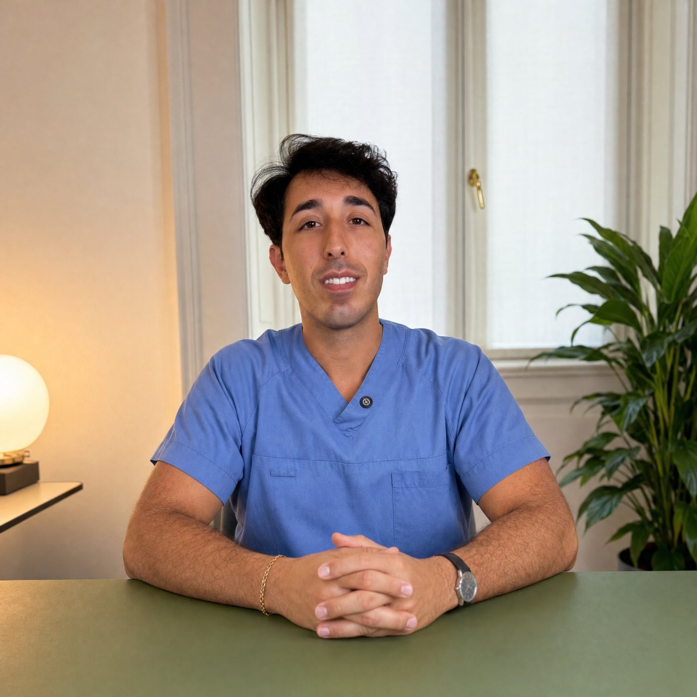 Il Dott. Giorgio Stabile in divisa nello studio